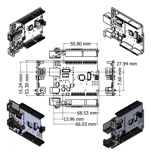 Uno R3 Compatible Ide + Caja Acrílico Protector