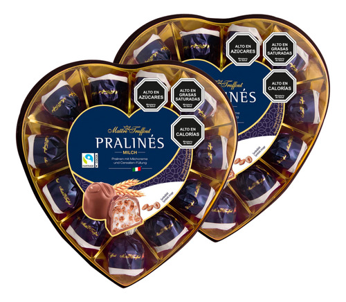 Pack 2 Bombones Pralinés Milk Cream Maitre Truffout 165g