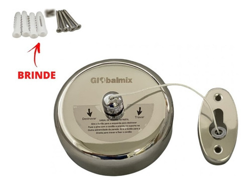 Varal Retratil Inox Hoteis Varandas Banheiro Lavanderia Box