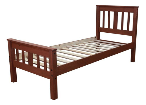 Cama De 1 Plaza Madera Maciza. Armado Sin Costo. Tienda Max