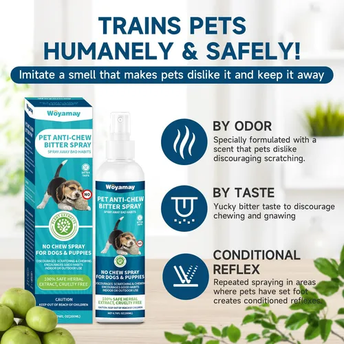 Spray De Manzana Amarga Para Perros Woyamay Stop Chewing, 20