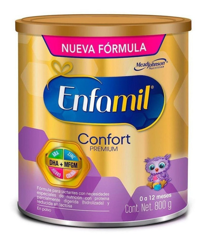 Imagen 1 de 2 de Leche de fórmula en polvo Mead Johnson Enfamil Premium Confort en lata de 800g - 0 a 12 meses