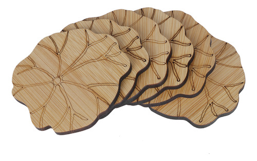 Posavasos De Bambú Para Tazas De Té Cup Pad, Juego De 6 Unid