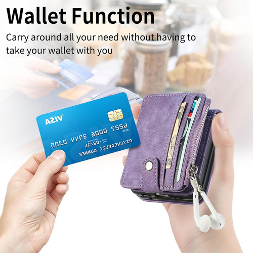 Funda Para Samsung Z Flip 6 5 4 3 Case Cartera Tarjetero Antigolpes