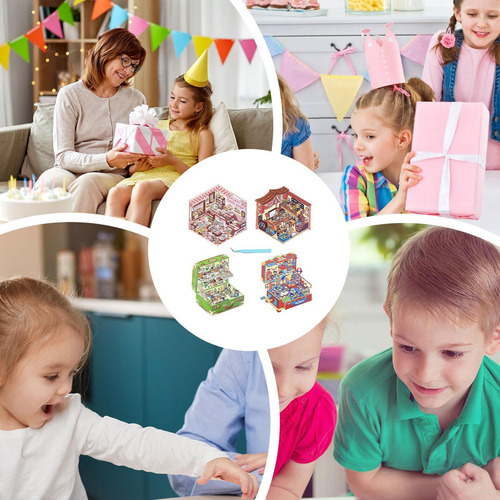 Wu Escenas Pegatinas For Niños Pegatinas Casas 3d Etique