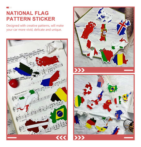 Pegatinas De País, Pegatinas Con Banderas, Apliques, 100 Uni
