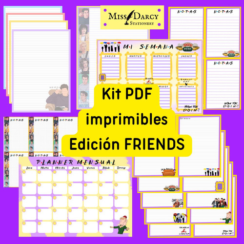 Para Agenda Pdf Friends Imprimible Kit Planificador Perpetuo