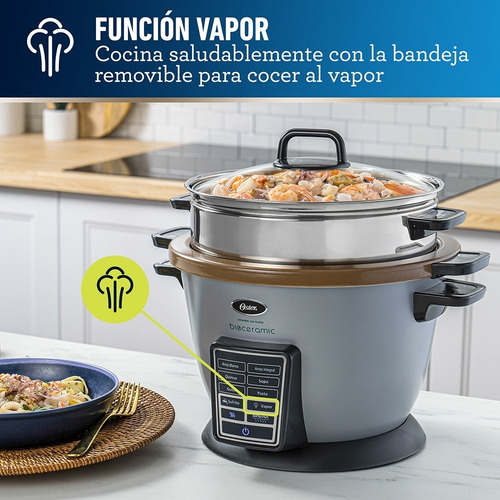 Imagen 6 de 10 de Arrocera Multifunción 10 En 1 Oster® Con Recubrimiento Antia Frecuencia 50