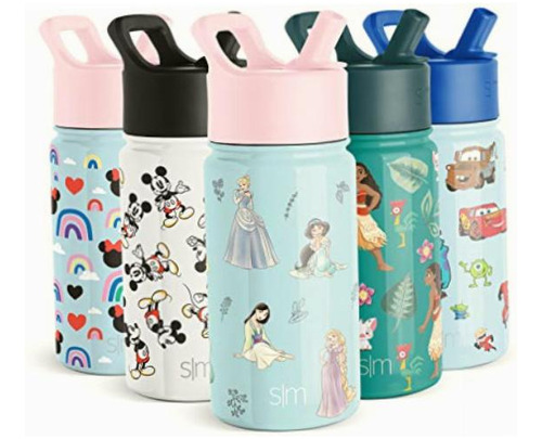 Botella De Agua Simple Y Moderna Para Niños, Taza Color - Princesas Royal Beauty