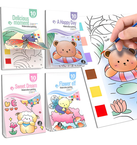 Libro De Pintura Con Agua Para Colorear Para Ninos Pequenos,