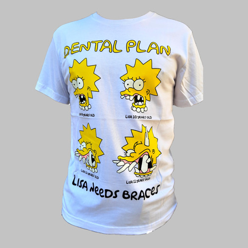 Remera  Plan Dental, Lisa Necesita Frenos  Los Simpsons