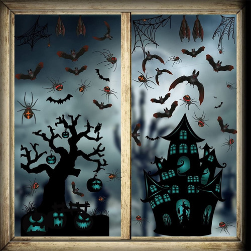 Adhesivo De Pared Para Ventana, Decoración De Castillo De Ha