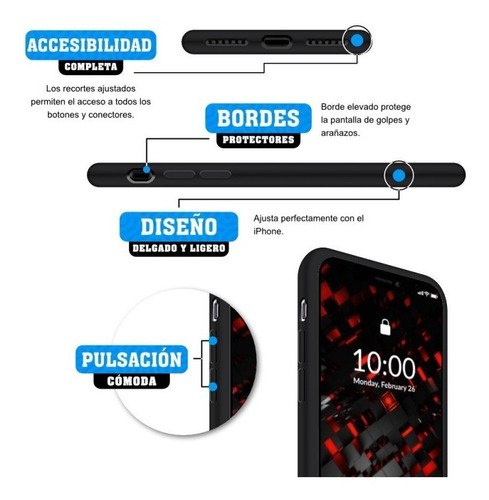 Imagen 5 de 10 de Carcasa Para iPhone XR Silicon Marca - Cofolk + Hidrogel