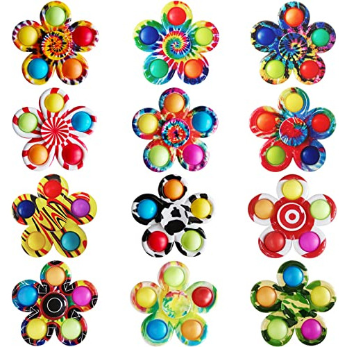 12 Spinners De Burbujas Pop Favores De Fiesta, Juguetes...