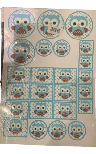 70 Stickers Para Candy De Buho