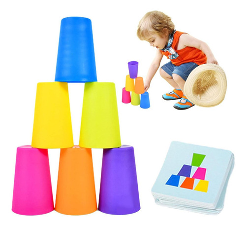 Vasos Apilables Para Niños, Tazas Rápidas Divertidas