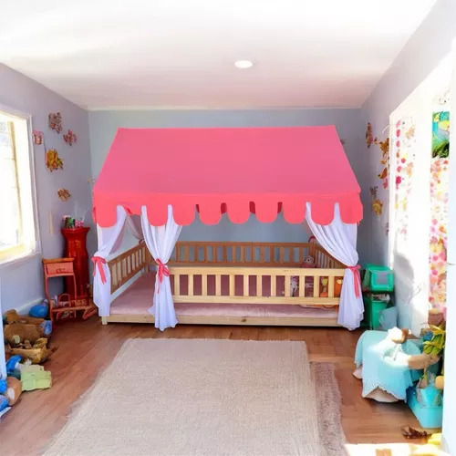 Base De Cama Montessori Matrimonial Estructura De Madera