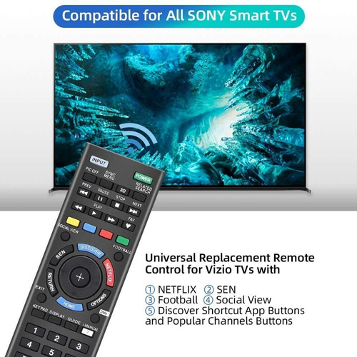 Control Remoto Para Universal De Todas Las Tv Sony Intelig