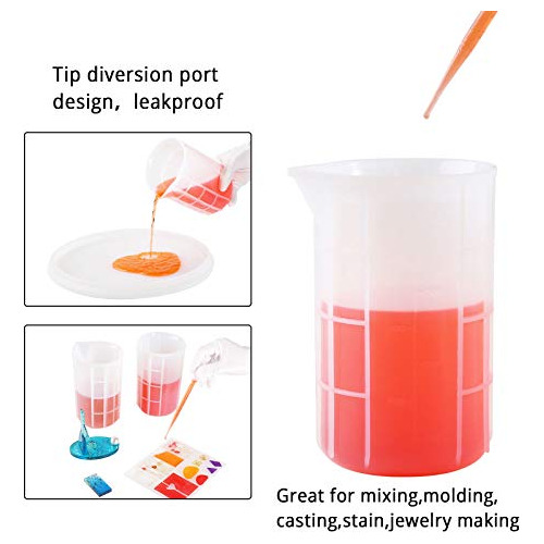 Tazas Medidoras De Silicona Extragrandes De 700 Ml, Taz...