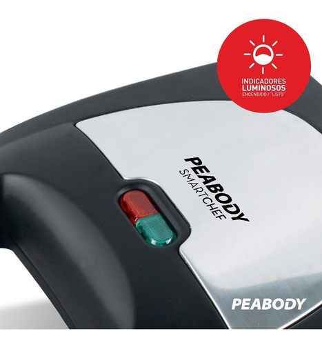 Imagen 2 de 9 de Sandwichera Eléctrica Antiadherente Peabody Pe-s6191