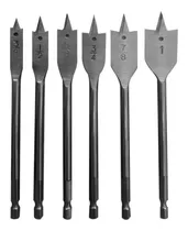 Comprar Broca Mecha Plana Madera 6pc 3\u002F8 - 1\u002F2 - 5\u002F8 - 3\u002F4 - 7\u002F8 - 1