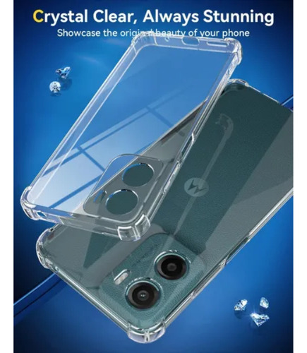 Funda Transparente Antigolpes Para Motorola G05 E15 Transparente Motorola G05 E15