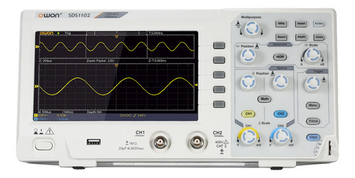 Osciloscopio Digital Sds1102 Owon Owon Oscilómetro De 2 Cana