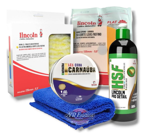 Kit Polimento Corte Leve Rotativa Com Over Coating Lincoln