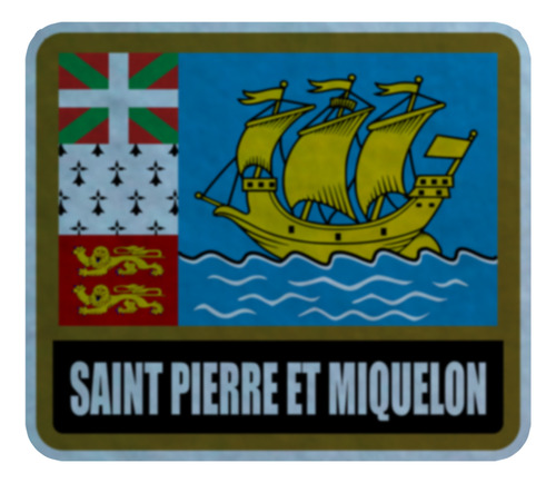 Parche Felpa Coser 12cm Set X4 Bandera San Pedro Y Miquelon San Pedro Y Miquelon-01 San Pedro Y Miquelon-01