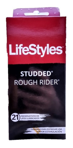 Lifestyles Studded Rough Rider Pack 21 Unidades
