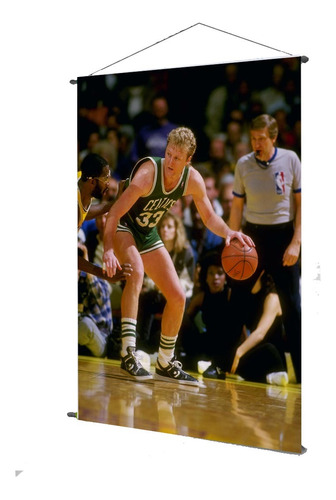 Poster En Tela Tipo Pendon Larry Bird