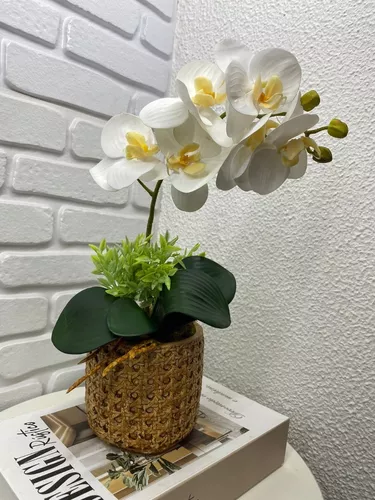 Arranjo De Orquídeas Em Silicone Toque Real.