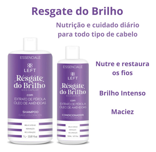 Sos Capilar Resgate Do Brilho Sham+cond Pack Essenciale Left