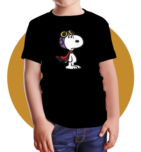 Polera Niños Snoopy Aviador 100% Algodón Cb12