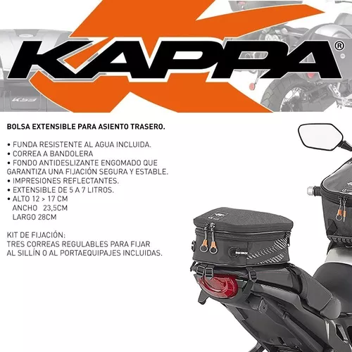 Bolso Trasero Kappa Ah203 R 5/7 Litros Expandible Motodelta