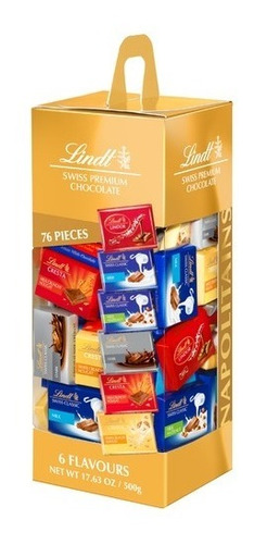 Chocolates Lindt Tabletas, 72 Piezas, 500g