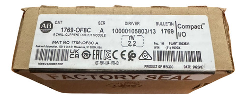 Allen Bradley 1769-of8c 8 Chnl Current Output