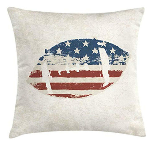 Ambesonne Sports Throw Pillow Cushion Cover, Grunge American