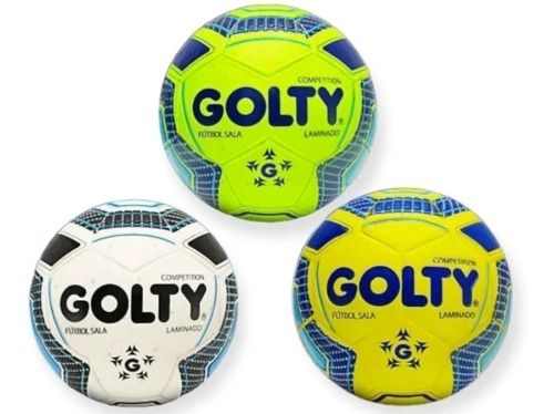 Balón Futsal Golty 3.8 Bote Bajo Laminado Colores Varios R99
