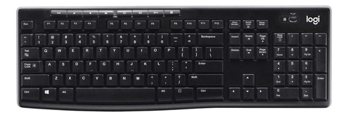 Teclado Logitech K270 Wireless Unifying Usb Sp Black