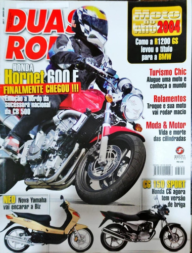 Revista Duas Rodas Nº 350 Hornet 600f Yamaha Neo Cg150 Sport