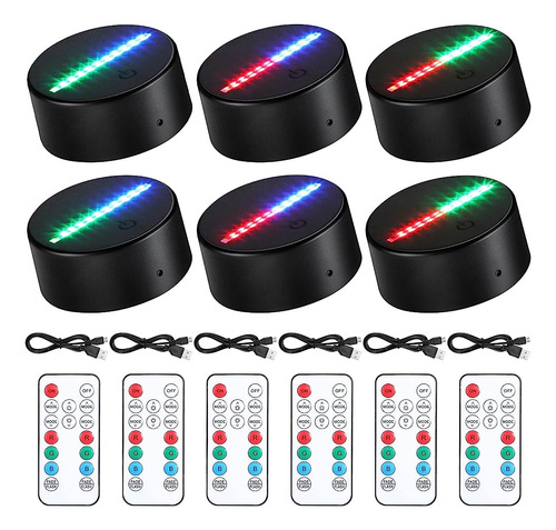 ~? 6 Pcs 3d Night Light Base Led Night Light Lamp Base Doubl