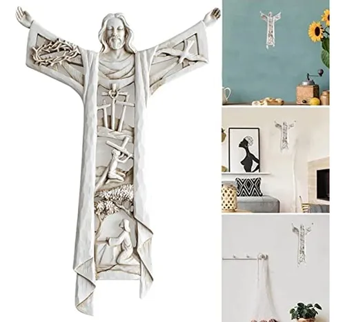 Solucky Cristo Resucitado Cruz De Pared Figuras De Jesús,cru