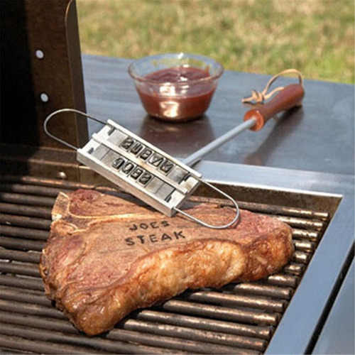 Imagen 7 de 7 de Plancha De Marca Para Barbacoa Con Letras Intercambiables, B