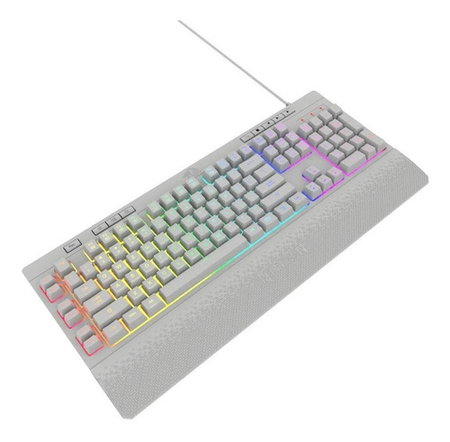 Imagen 2 de 6 de Teclado Gamer Redragon Shiva K512 Rgb Qwerty Español Blanco