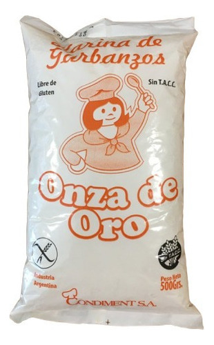 Harina De Garbanzos Onza De Oro 500gr Sin Tacc