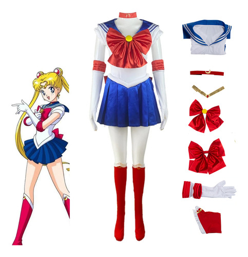 Disfraz De Cosplay De Sailor Moon, Vestido De Tsukino Usagi,