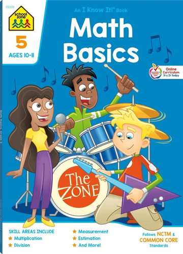 02205 School Zone Math Basics Grade 5