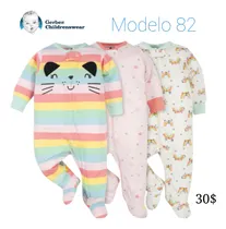 Comprar Set 3 Monitos Enterizos Gerber Niña Modelo 82