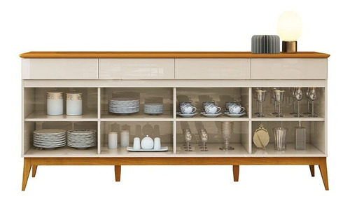 Buffet Aparador Sala Jantar 1.90 metros Magnum blanco/CEDRO Cor BLANQUE/CEDRO BLANCO ROTO/CEDRO